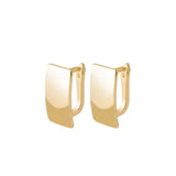 Metal Geometry Rectangular Glossy Earrings for Women Engagement Jewelry