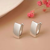 Metal Geometry Rectangular Glossy Earrings for Women Engagement Jewelry