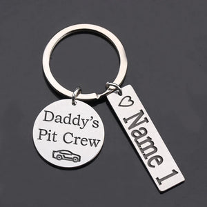 Personalized Family Member Dad Keychain