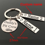 Personalized Family Member Dad Keychain