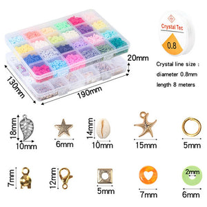 Polymer Clay Beads DIY Set Tool Parts Discs Loose Slice Bead Set for Bracelets