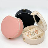 Compact Jewelry Box for Travel Pendant Necklace Organizer with Mirror