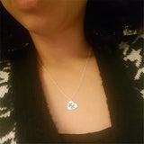 Love Puzzle Heart Necklace Steel Couple Gift Punk Jewelry