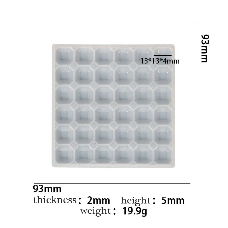 Puzzle Mosaic Coaster DIY Patch Silicone Mold Round Square Star Alphabet