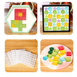 Puzzle Mosaic Coaster DIY Patch Silicone Mold Round Square Star Alphabet