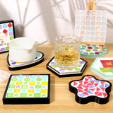 Puzzle Mosaic Coaster DIY Patch Silicone Mold Round Square Star Alphabet