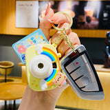 Rainbow Projection Camera Toy Keychain Flashlight Pendant for Women