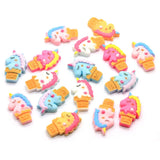 Resin Beads Unicorn Ice Cream Charms Hair Bow DIY Accessory
