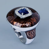 Men's Brown Sapphire Engagement Ring