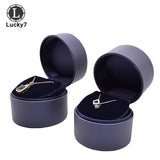 Round Leather Plush Ring Box Pendant Box Jewelry Storage Box