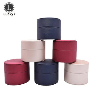 Round Leather Plush Ring Box Pendant Box Jewelry Storage Box