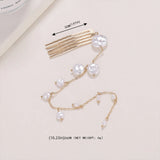 Pearl Hair Chain Braid Tiara Y2k Accessories for Women