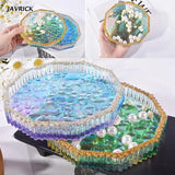 Silicone Round Tray Mold Diamond Bottom Resin Casting DIY Craft