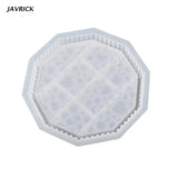 Silicone Round Tray Mold Diamond Bottom Resin Casting DIY Craft
