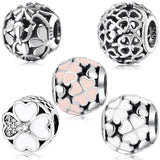 S925 Sterling Silver Hollow Gutta Perch Beads Bracelet DIY