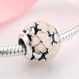 S925 Sterling Silver Hollow Gutta Perch Beads Bracelet DIY
