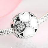 S925 Sterling Silver Hollow Gutta Perch Beads Bracelet DIY