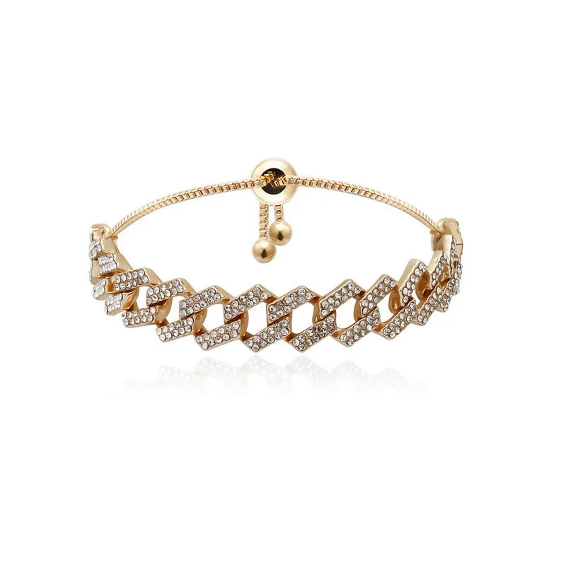 Geometric Rhinestone Chain Anklet for Women XR2875