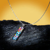 Silver Cat Pendant Necklace Enamel Ladies Jewelry Sweater Chain