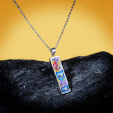 Silver Cat Pendant Necklace Enamel Ladies Jewelry Sweater Chain