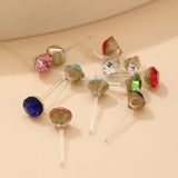 Multi-Color Rhinestone Earrings Set