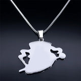 Skull Head Poker Necklace for Men Stainless Steel Pendant Necklaces
