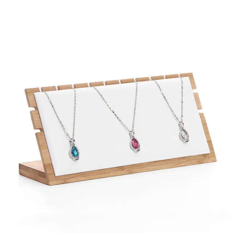 Bamboo Jewelry Display Holder Stand for Necklaces Bracelets Earrings