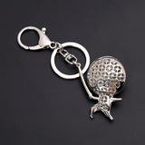 Skull Head Fencer Keychain - Metal Club Men Women Jewelry