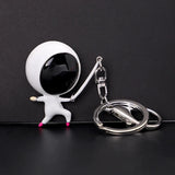 Skull Head Fencer Keychain - Metal Club Men Women Jewelry