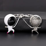 Skull Head Fencer Keychain - Metal Club Men Women Jewelry