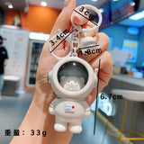Creative Astronaut Keychain Light Up Bear Pendant