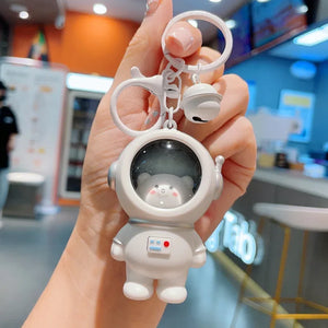 Creative Astronaut Keychain Light Up Bear Pendant