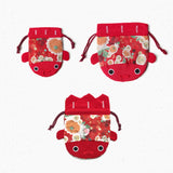 Red Retro Chinese Style Jewelry Bag for Relatives
