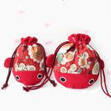 Red Retro Chinese Style Jewelry Bag for Relatives