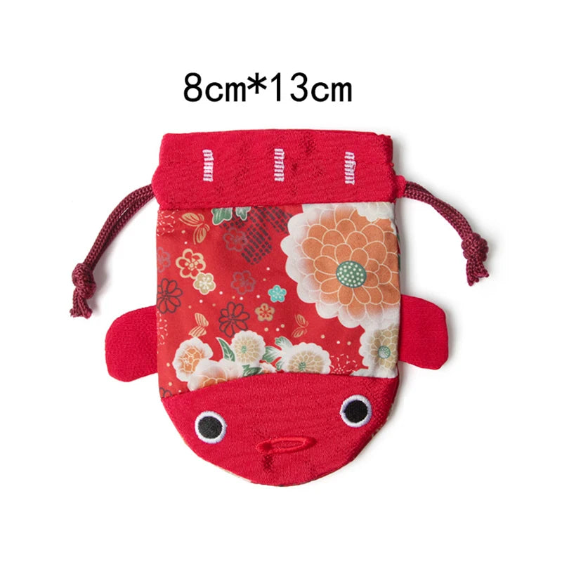 Red Retro Chinese Style Jewelry Bag for Relatives