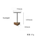 Walnut Metal Earring Rack Jewelry Display Storage T Shape