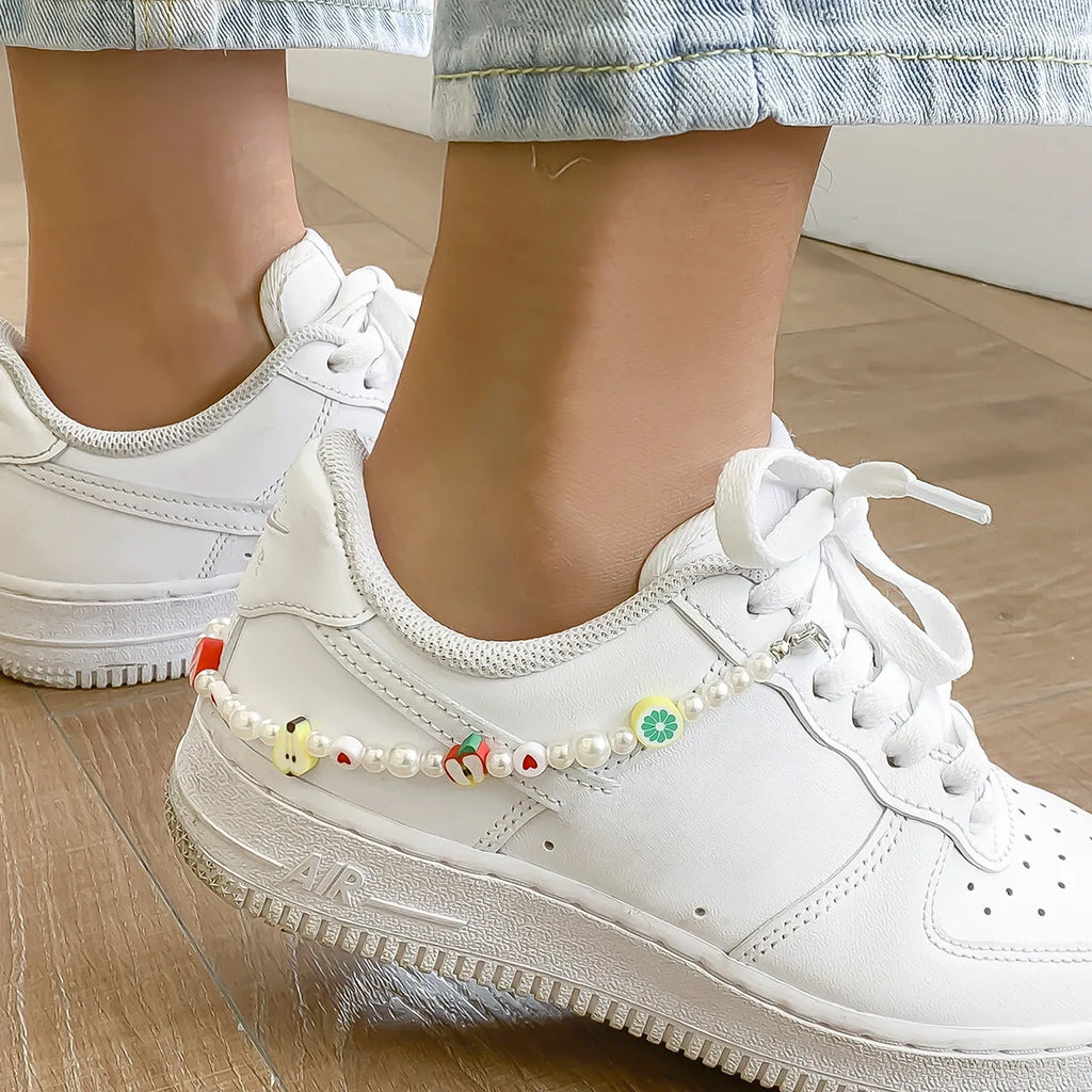 Summer Sports Beads Shoe Chain Decoration for Girl DIY Shoes Anklet