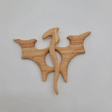 Funny Animal Sweater Breastpin Wood Crafts DIY Scarf Pin for Party