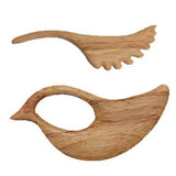 Funny Animal Sweater Breastpin Wood Crafts DIY Scarf Pin for Party