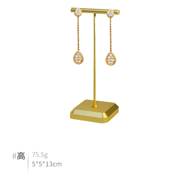 T-shaped Metal Earring Rack - Rose Earrings Storage