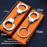 Creative Temperament Double Handcuff Key Chain Anti-Loss Ornament