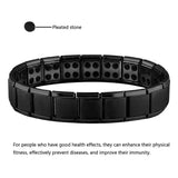 Stylish Titanium Steel Bangle Leather Bracelet