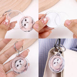 Personalized Acrylic Photo Keychain DIY Split Ring Clear Custom Picture