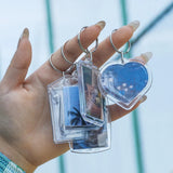 Personalized Acrylic Photo Keychain DIY Split Ring Clear Custom Picture