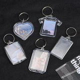 Personalized Acrylic Photo Keychain DIY Split Ring Clear Custom Picture