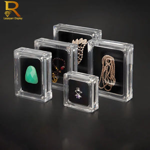 Transparent Jewelry Display Box Necklace Pendant Case Holder