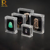 Transparent Jewelry Display Box Necklace Pendant Case Holder