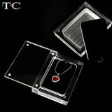 Transparent Jewelry Display Box Necklace Pendant Case Acrylic