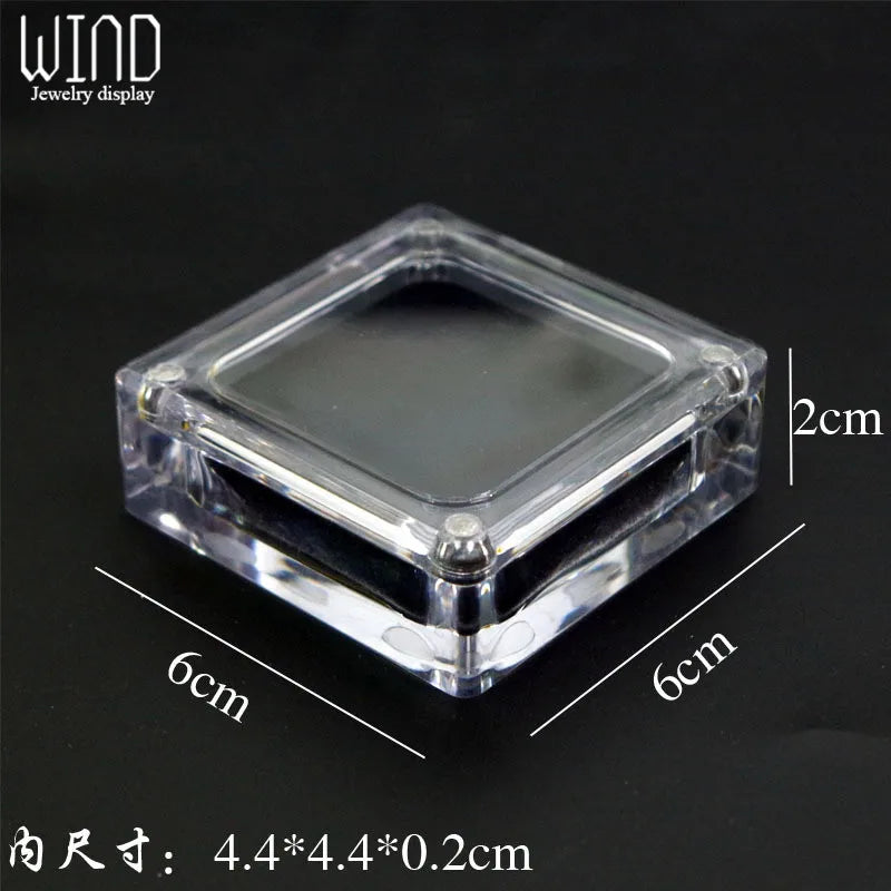 Acrylic Jewelry Display Box Necklace Pendant Case Transparent Holder