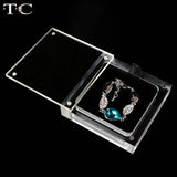 Transparent Jewelry Display Box Necklace Pendant Case Acrylic